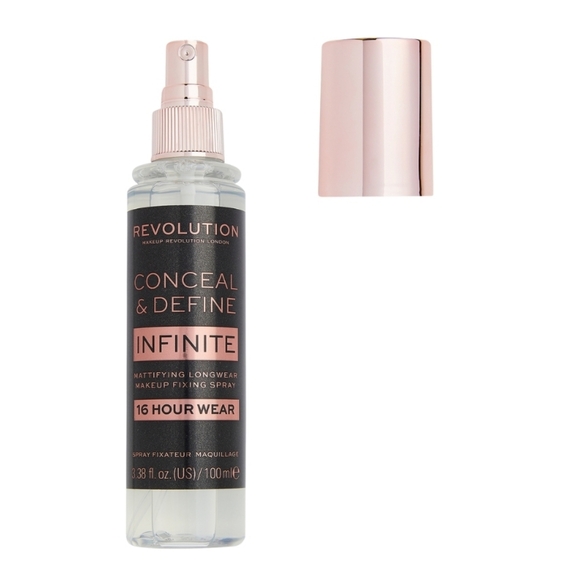 Revolution Conceal & Define Infinite Makeup Fixing Spray - Black and Rose Gold - Picture 2 of 4